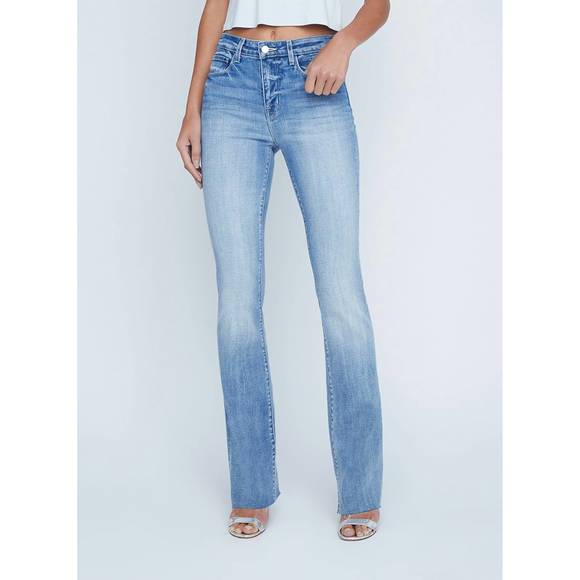 NEW L'AGENCE ruth straight-leg high-rise jeans in tuscany - Picture 1 of 2